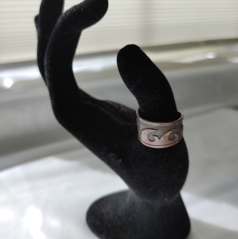Brazil copper wave cuff ring adjustable large - Picture 8 of 11